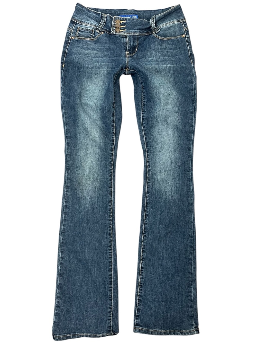 2000s Y2K Low Rise Triple-Button Bootcut Jeans | YMI